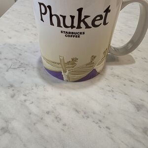Starbucks Phuket Coffee Mug - Cream and Purple
